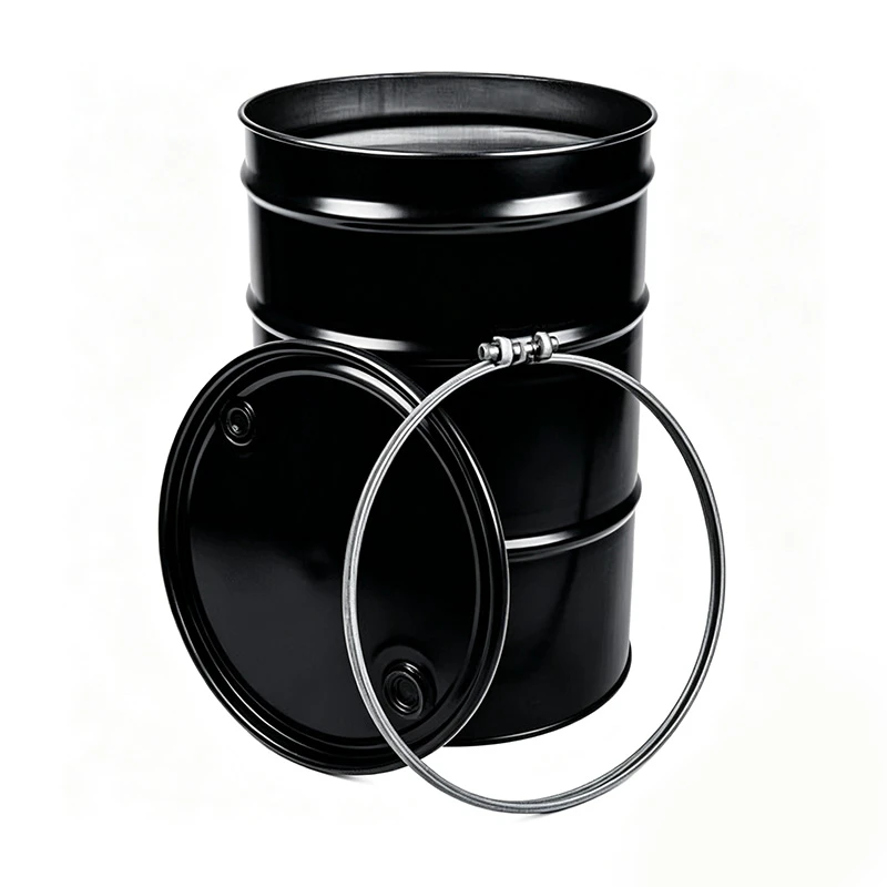 55 Gallon Open Top Steel Drum with Lid