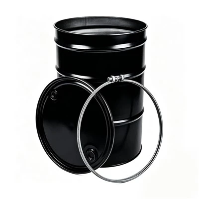55 Gallon Open Top Steel Drum with Lid